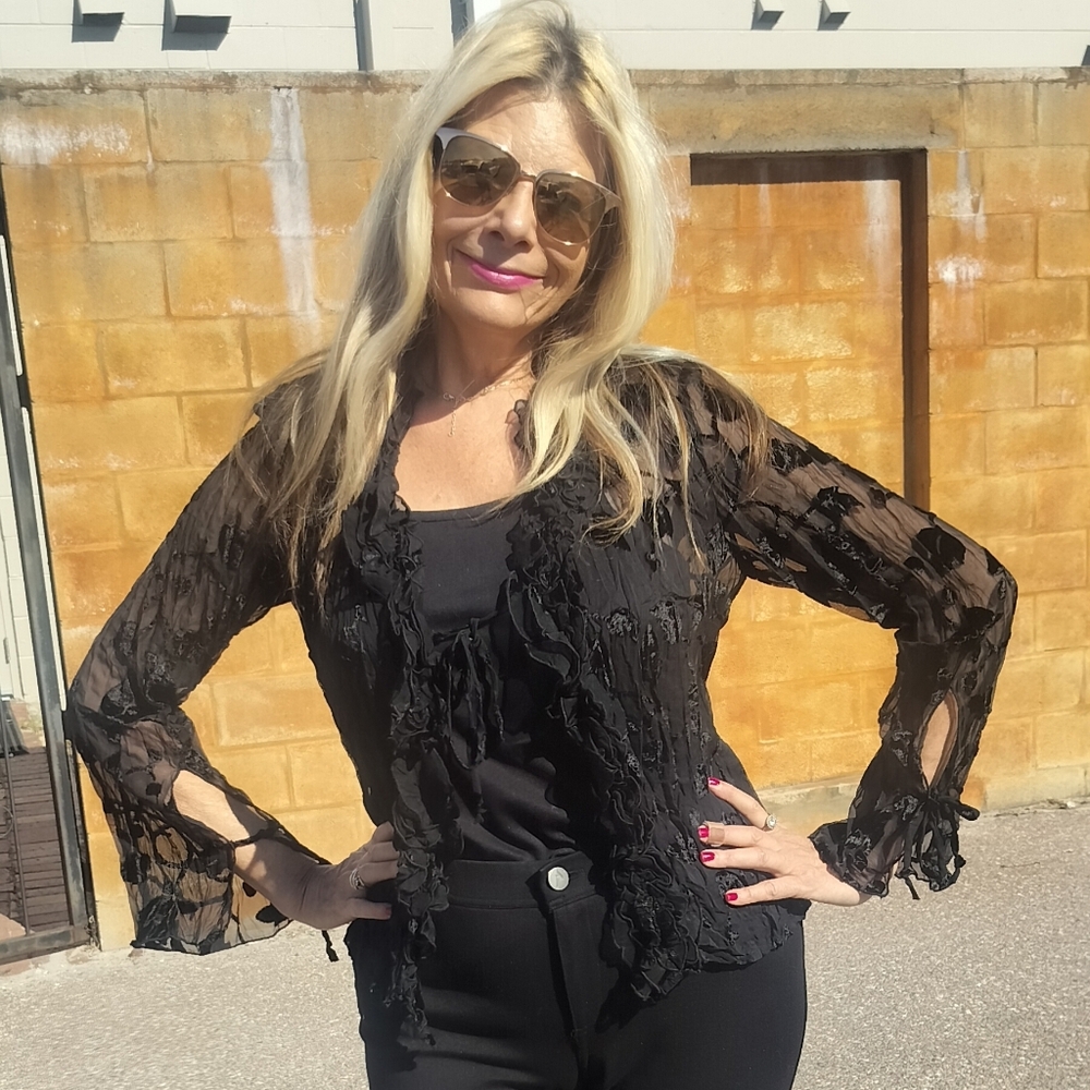 '90s Vintage Black Sexy Top Medium